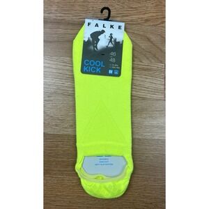 Falke Cool Kick Invisible High Cut Anti-Slip Socks Mens 12.5-13.5 Yellow NEW